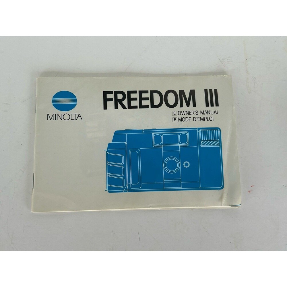 Minolta Freedom III Owner’s Manual Original 1986 Instruction Booklet OEM 35mm